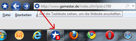 IE 9 Website Taskbar Pinning